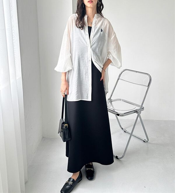 GeeRA（ジーラ）の「【Ｕ．Ｓ．　ＰＯＬＯ　ＡＳＳＮ．】バンドカラーシアーシャツ（シャツ）」｜詳細画像