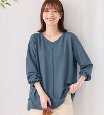 Viola e Viola（ヴィオラ エ ヴィオラ）の「細見えラインリップル切替トップス（カットソー）」