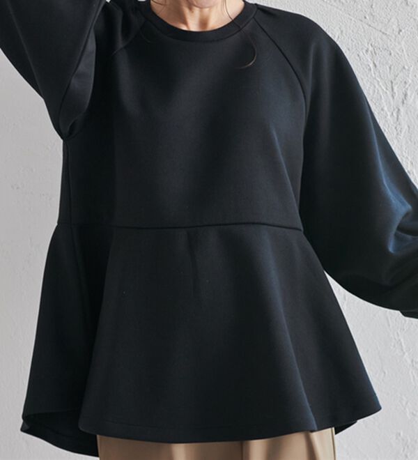RANAN（ラナン）の「ボリュームスリーブペプラムスウェット（カットソー）」｜詳細画像