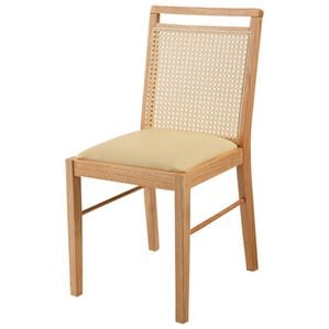 「ラタン調ダイニングチェア（椅子・チェア・スツール）」｜ナチュラル