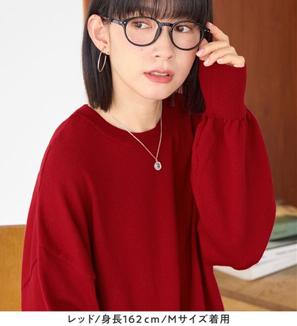 Viola e Viola（ヴィオラ エ ヴィオラ）の「【洗えるニット】着回し力抜群！秋から着られるシンプルニットトップス（ニット・セーター）」｜詳細画像