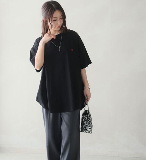 A HAPPY MARILYN（アハッピーマリリン）の「【Ｌ～９Ｌ】選べる４デザイン♪綿１００％ロングＴシャツ（Tシャツ）」｜詳細画像