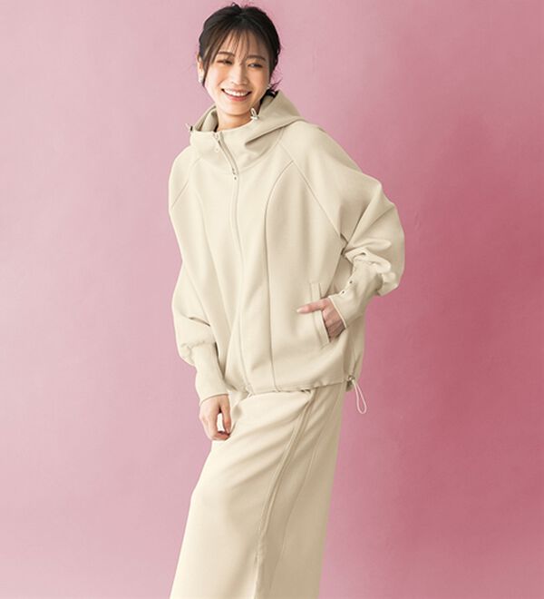 BELLUNA（ベルーナ）の「【ＳＭＡＲＴ　ＥＣＯ　ＪＥＲＳＥＹ】ダブルジップ切替パーカー（パーカー）」｜詳細画像