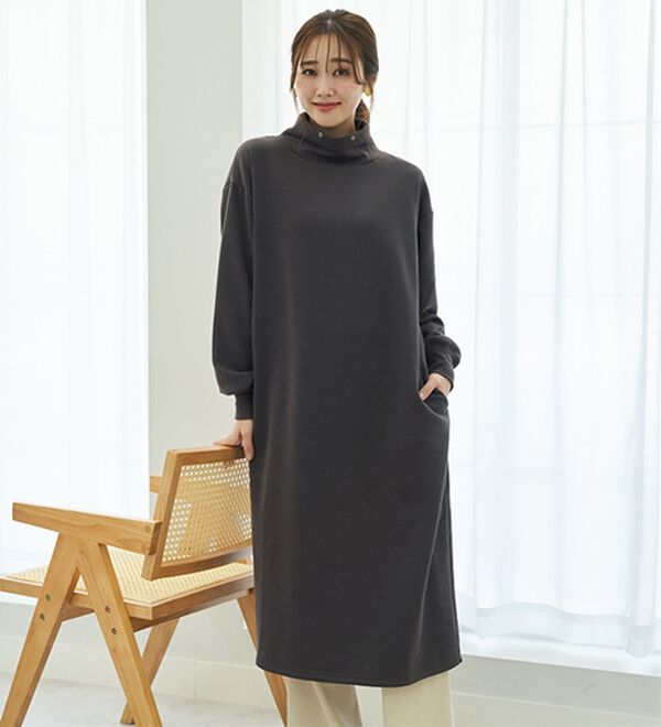 BELLUNA（ベルーナ）の「あったかキレイ！大人のこだわりワンピース（カットソーワンピース）」｜詳細画像