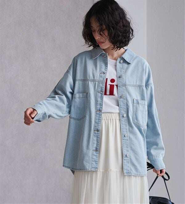 RANAN（ラナン）の「デニム素材オーバーサイズジャケット（その他ジャケット）」｜詳細画像