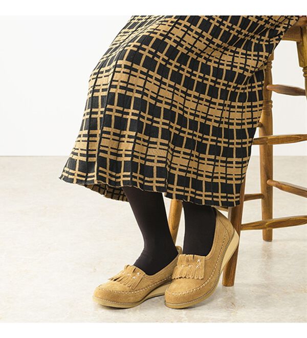 ルフラン（ルフラン）の「外反母趾対応＜メディフィット＞５Ｅあったかボアモカシンシューズ（パンプス）」｜詳細画像