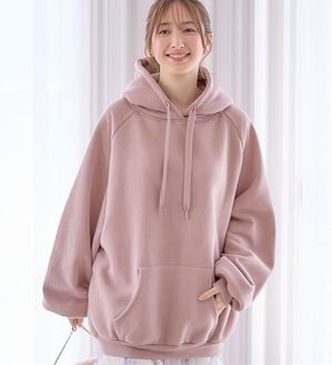 alotta（アロッタ）の「あったか裏起毛パフ袖ゆったりパーカー（パーカー）」｜詳細画像