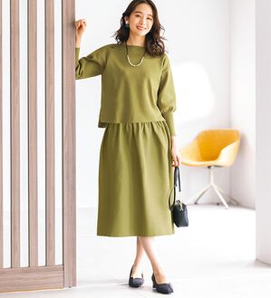 ルフラン（ルフラン）の「ほっそり見せのスカートセットアップ（セットアップ）」｜詳細画像