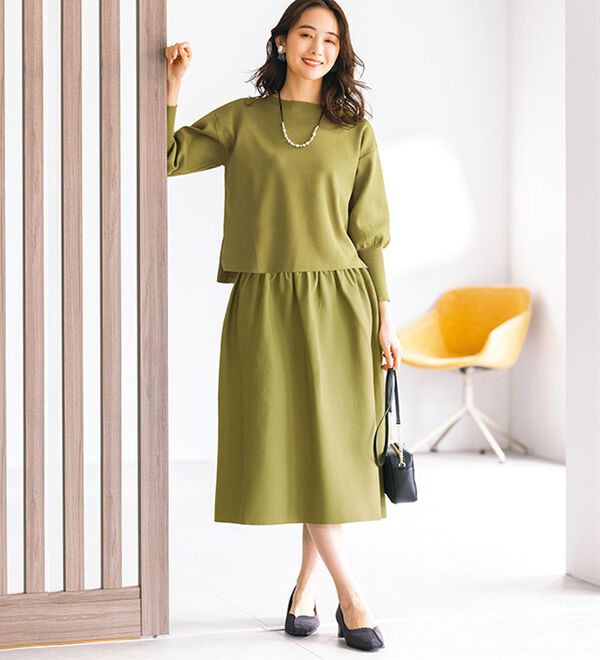 ルフラン（ルフラン）の「ほっそり見せのスカートセットアップ（セットアップ）」｜詳細画像