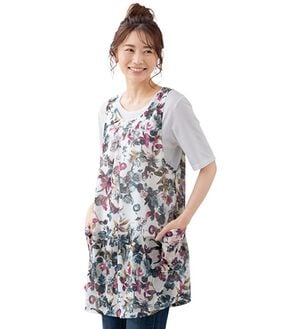 LAVIENNE（ラヴィエンヌ）の「上品ドレープチュニック（チュニック）」｜大花柄