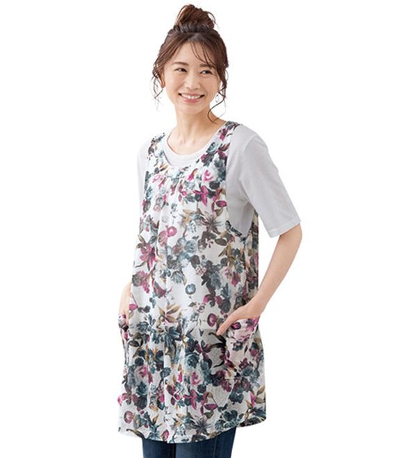 LAVIENNE（ラヴィエンヌ）の「上品ドレープチュニック（チュニック）」｜大花柄