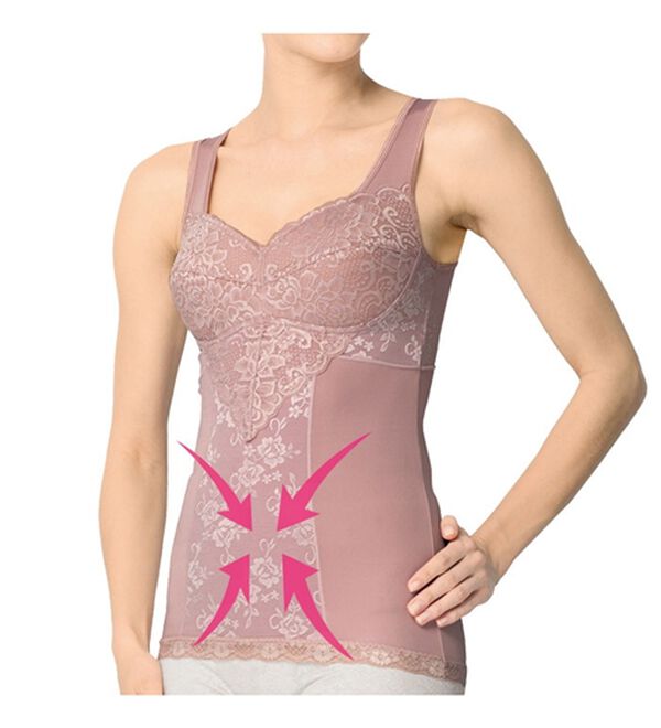 LAVIENNE（ラヴィエンヌ）の「【２色組】背すじシャッキリインナー（肌着・インナーウェア）」｜詳細画像