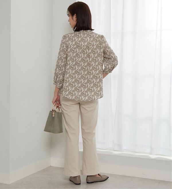 BELLUNA（ベルーナ）の「綿タッチハイパー美脚フレアーパンツ（フルレングスパンツ）」｜詳細画像