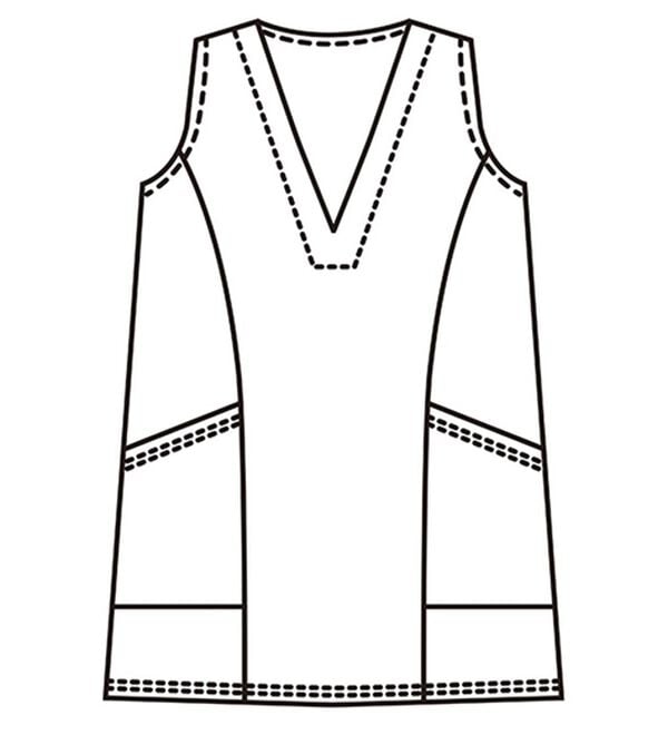 BELLUNA（ベルーナ）の「杢調素材ポケットデザインジャンパードレス（ジャンパースカート）」｜詳細画像