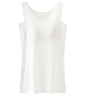 LAVIENNE（ラヴィエンヌ）の「さらりラボ！冷たい！カップ付タンクトップ（肌着・インナーウェア）」｜オフホワイト