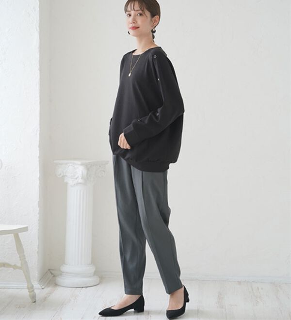 A HAPPY MARILYN（アハッピーマリリン）の「【Ｌ～６Ｌ】Ｒｉｎ 低身長さん高身長さん対応 私サイズで綺麗が叶う 選べる身長別 スラっと美脚ストレッチテーパードパンツ（テーパードパンツ）」｜詳細画像