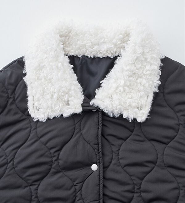 GeeRA（ジーラ）の「衿ボアミドル丈バルーンキルティングブルゾン（ブルゾン）」｜詳細画像