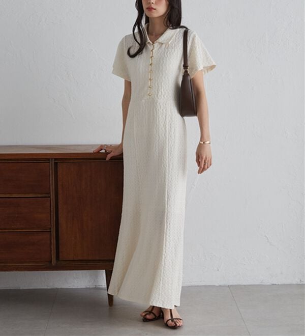 RANAN（ラナン）の「フレアスリーブマーメードポロワンピ（その他ワンピース）」｜詳細画像