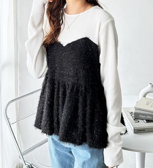 GeeRA（ジーラ）の「ドッキングペプラムトップス（カットソー）」｜詳細画像