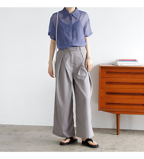 GeeRA（ジーラ）の「ニュアンスワッシャーシアーシャツ（シャツ）」｜詳細画像