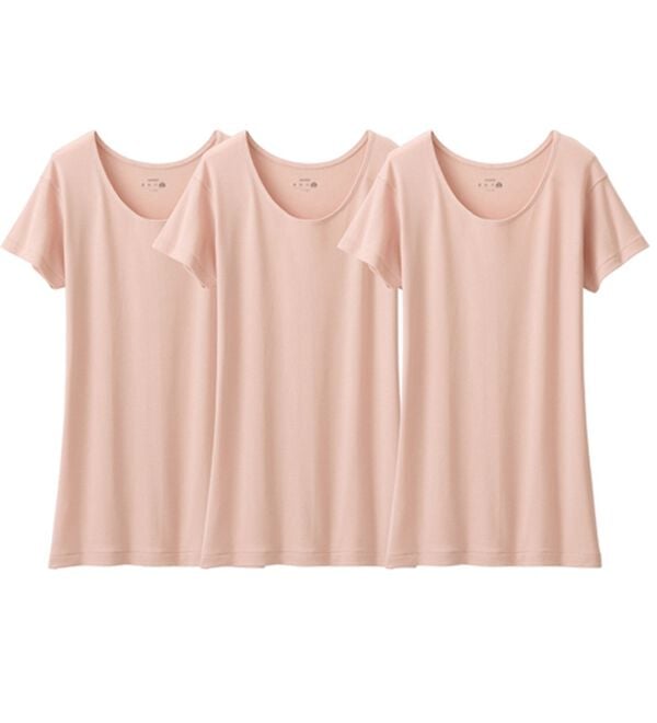 LAVIENNE（ラヴィエンヌ）の「【３枚組】＜グンゼ＞日本製　素肌の匠インナー同色３枚組（肌着・インナーウェア）」｜メローピンク