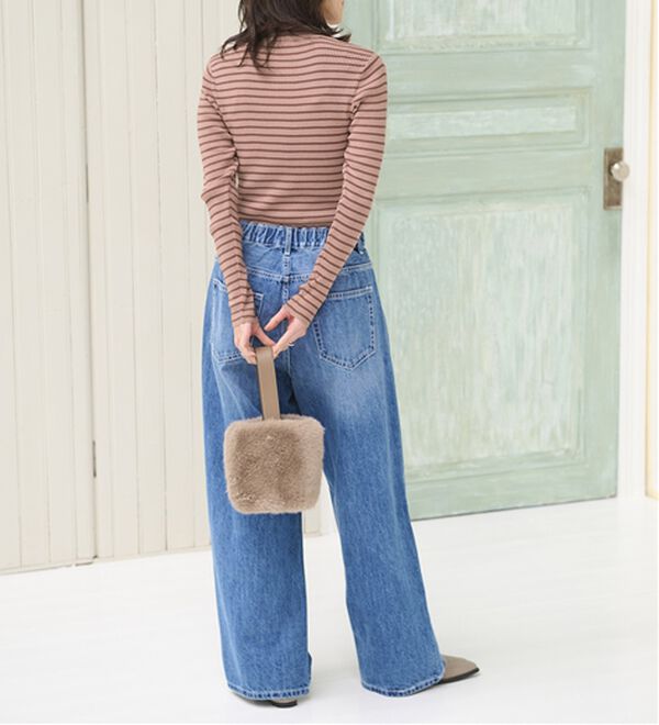 BELLUNA（ベルーナ）の「＜＆ｃｏｃｏｃｈｉ＞ハピネスコットン１００％×吸湿発熱リブタートルニット（ニット・セーター）」｜詳細画像