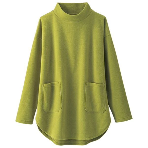 BELLUNA（ベルーナ）の「ポケット付裾ラウンドフリースプルオーバー（チュニック）」｜詳細画像