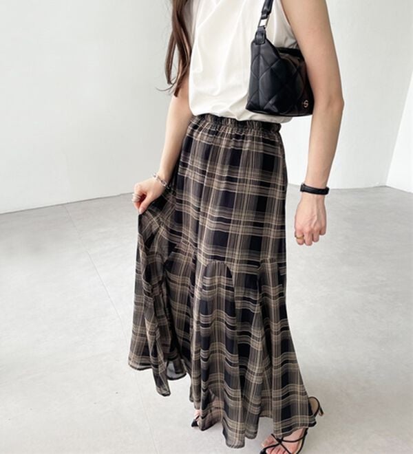 GeeRA（ジーラ）の「切替フレアーロングスカート（ロングスカート）」｜詳細画像