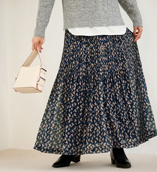 RANAN（ラナン）の「シフォンプリーツマキシスカート（ロングスカート）」｜詳細画像