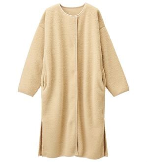 RANAN（ラナン）の「ノーカラーボアコート（ロングコート）」｜詳細画像