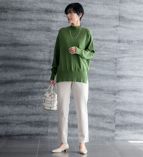 BELLUNA（ベルーナ）の「【新色追加】もちもち素材ハイネックニットプルオーバー（ニット・セーター）」｜詳細画像