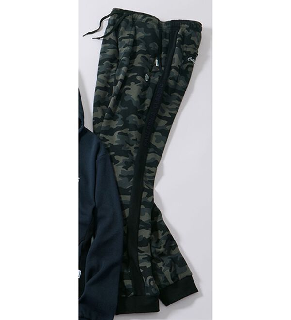 「＜ケー・スイス＞差がつく着こなし！裏起毛リラックスパンツ（メンズフルレングスパンツ）」｜グレーカモ