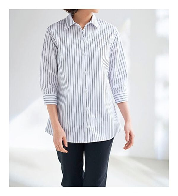 BELLUNA（ベルーナ）の「【選べる袖丈】洗える！ストレッチイージーケアシャツ（シャツ）」｜詳細画像