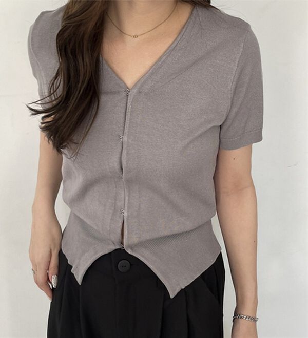 GeeRA（ジーラ）の「ホックデザインサマーカーディガン（ニットカーディガン）」｜詳細画像