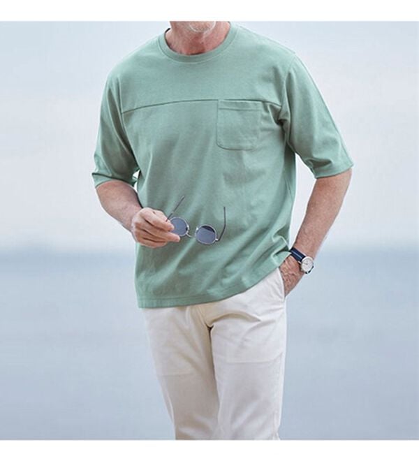 「【３色組】裏側さらっと大人の定番Ｔシャツ（メンズシャツ）」｜詳細画像