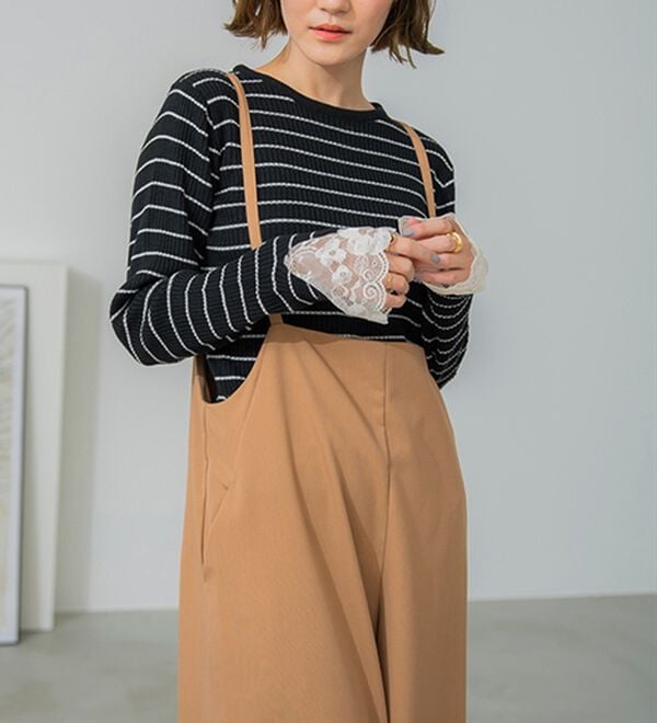 GeeRA（ジーラ）の「大人可愛い！レースが上品なハイネックニット（ニット・セーター）」｜詳細画像