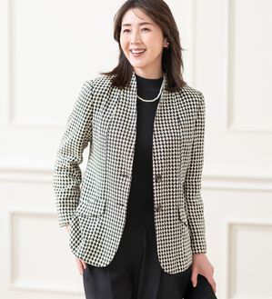 ルフラン（ルフラン）の「シルクノイル混デザイン衿ジャケット＜クイレス＞（その他ジャケット）」｜詳細画像