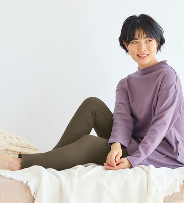 BELLUNA（ベルーナ）の「《ＨｕｇＲｅａｍコットン》リブレギンス（スパッツ・レギンス）」｜詳細画像