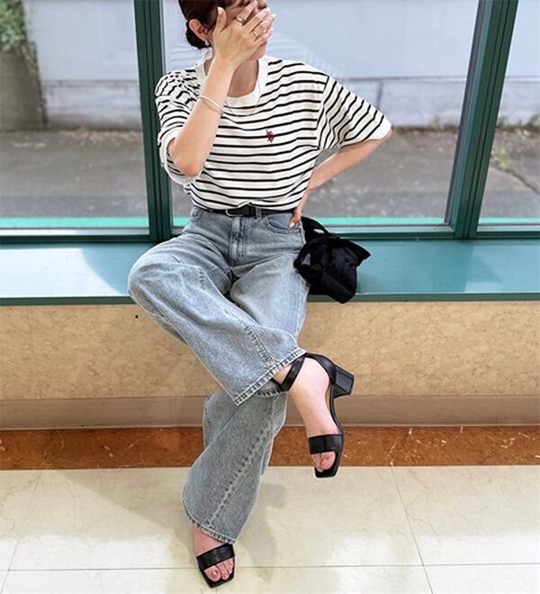 GeeRA（ジーラ）の「【ＵＳ．ＰＯＬＯ．ＡＳＳＮ】ライン配色Ｔシャツ（Tシャツ）」｜詳細画像