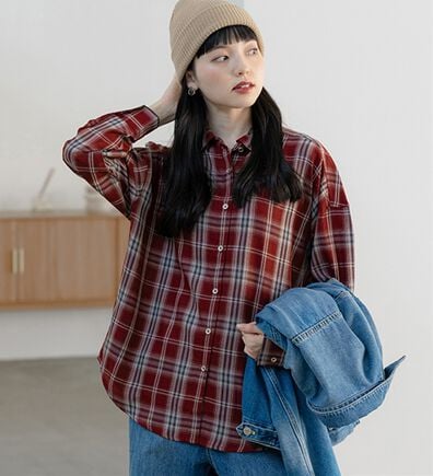 BELLUNA（ベルーナ）の「サラッと軽い！チェック柄シャツ（シャツ）」