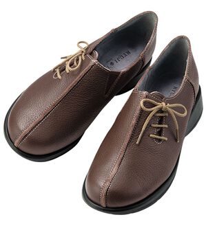 ルフラン（ルフラン）の「リュウジタカイ　ゆったり５Ｅ牛革スリッポンシューズ（スリッポン）」｜ダークブラウン