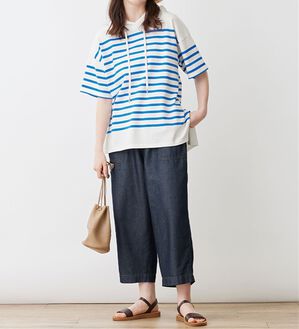 Viola e Viola（ヴィオラ エ ヴィオラ）の「綿１００％ゆるパーカープルオーバー（カットソー）」｜ブルー系