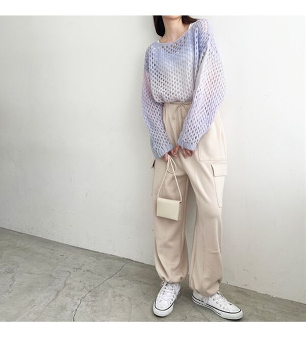 GeeRA（ジーラ）の「やわらか素材カーゴパンツ（フルレングスパンツ）」｜詳細画像