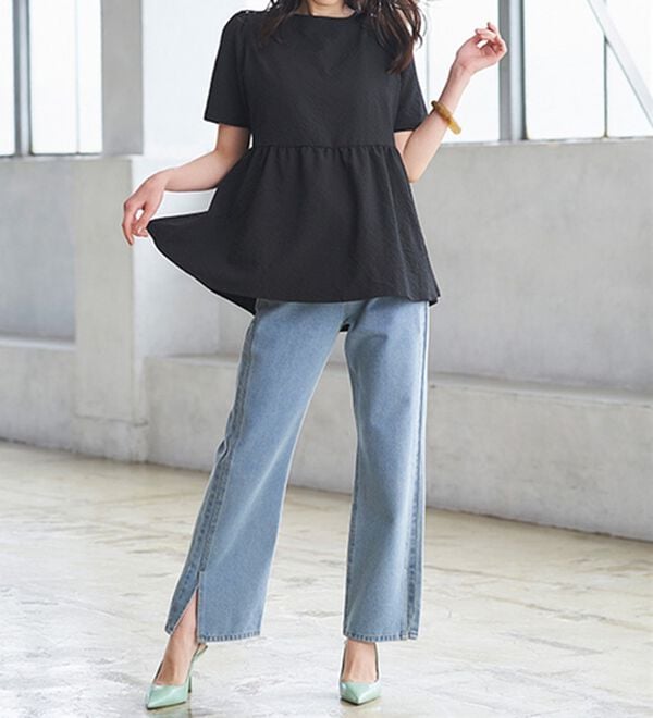 RANAN（ラナン）の「ひんやり！前後２ＷＡＹリボンデザインブラウス（ブラウス）」｜詳細画像