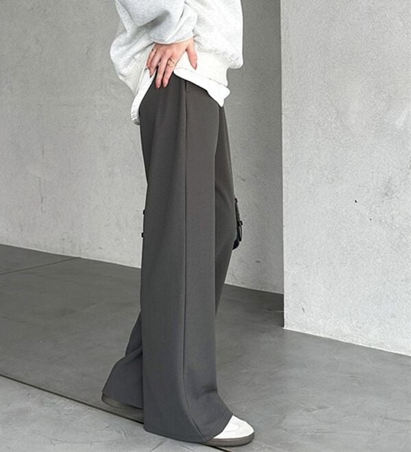 GeeRA（ジーラ）の「美脚見えカーブフレアパンツ（フルレングスパンツ）」｜詳細画像