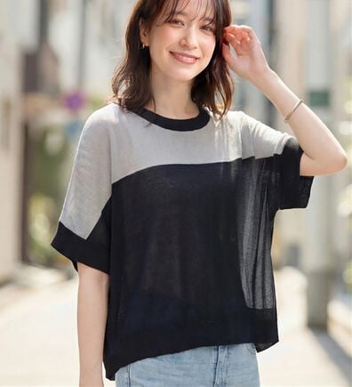 Viola e Viola（ヴィオラ エ ヴィオラ）の「カットソーより涼やか！シアードルマンニット（ニット・セーター）」