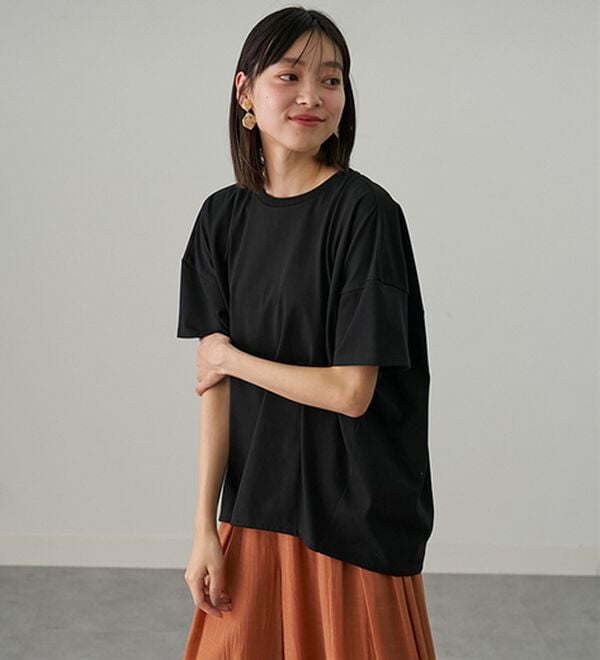 BELLUNA（ベルーナ）の「シュッと体型カバー！コクーンTシャツ（カットソー）」｜詳細画像