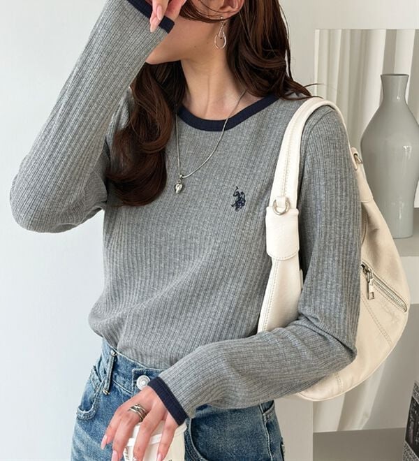 GeeRA（ジーラ）の「【U.S. POLO ASSN.】配色デザインリブロンT（カットソー）」｜詳細画像
