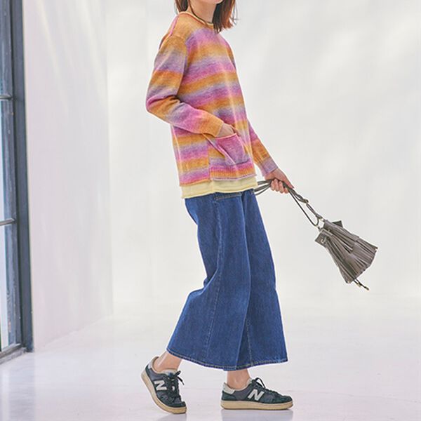 BELLUNA（ベルーナ）の「ポケット使いグラデーションニットプルオーバー（ニット・セーター）」｜詳細画像