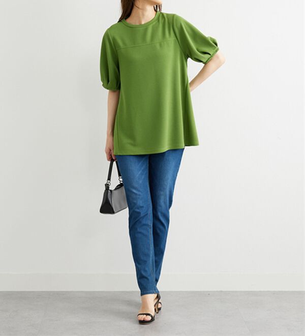 BELLUNA（ベルーナ）の「ポコポコ素材ふんわり袖チュニック（チュニック）」｜詳細画像